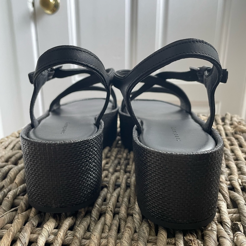 🆕 Size 11 Sanctuary Black Platform Sandals with Chunky Sole - Picture 3 of 6